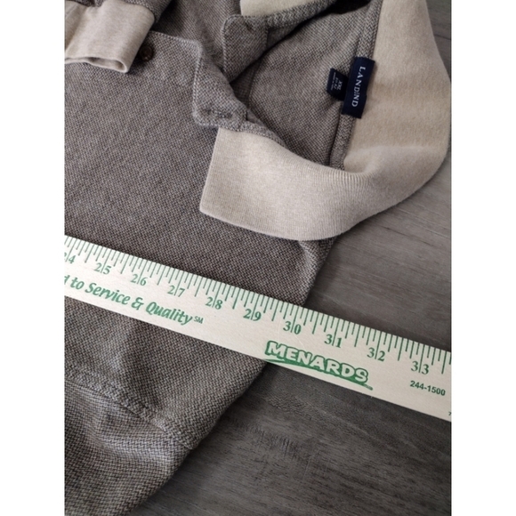 Lands' End pima cotton men's long sleeve polo - Picture 5 of 10